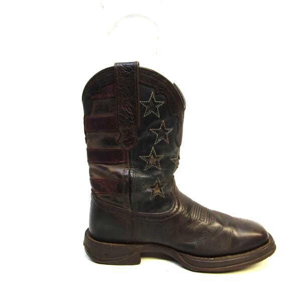 Durango Mens Size 8.5 M Brown Leather American Flag Cowboy Western Boots main image 8
